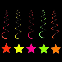 Colgante Neon de estrella x5 colores