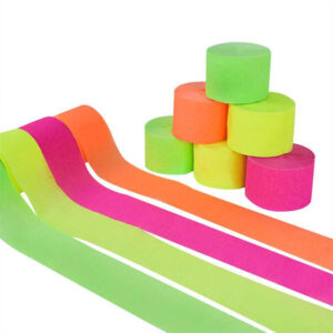 Guirnalda neon de papel crepe x4