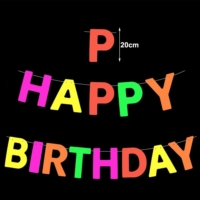 Banderín Happy Birthday 20 cm de alto