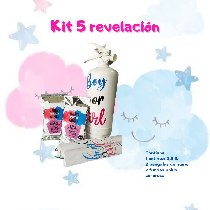 Kit Extintor+ fundas sorpresa + bengalas.