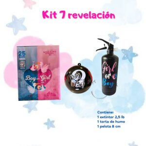 Kit torta de humo 25 tiros + pelota 8 cm + extintor 2,5 libras