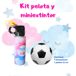 Kit pelota + miniextintor