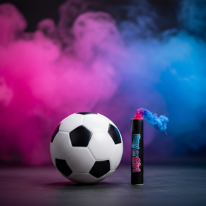 Kit Básico de Revelación de Género - Pelota de Fútbol y Bengala de Humo