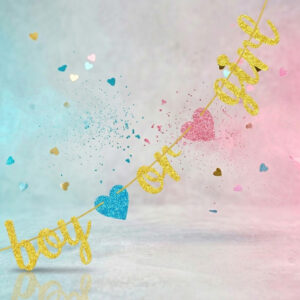 Banderín Revelación de Género "Boy or Girl" Escarchado