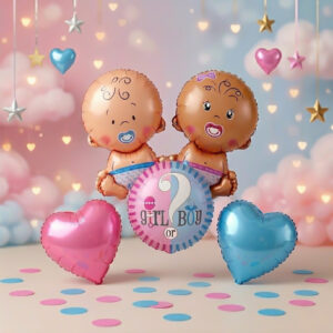 Set de Globos Bebés Revelación de Género (5 Piezas)